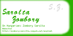 sarolta zombory business card